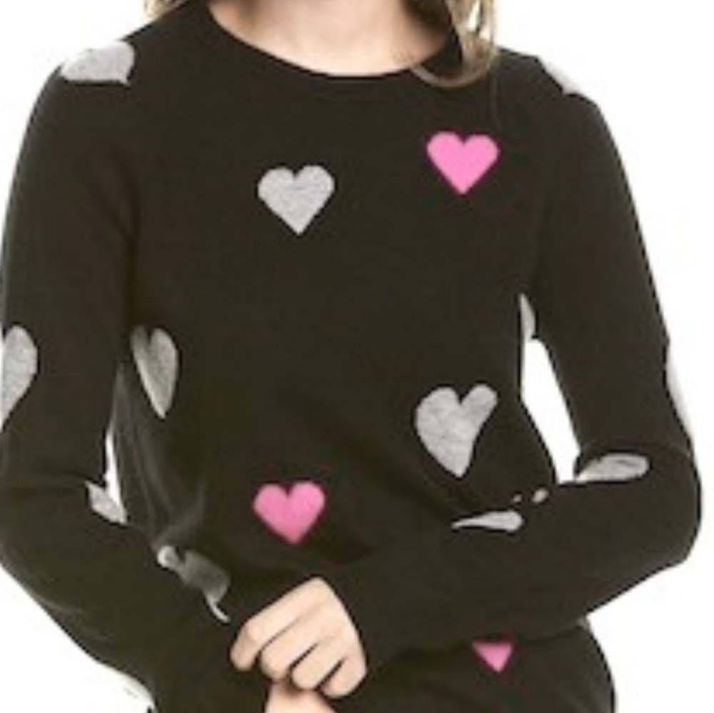 Philosophy Gray Cashmere Crew Neck Sweater With Hearts Size Xs